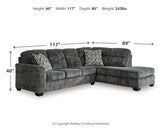 Lonoke 3-Piece Sectional with Ottoman (Right-Arm Facing Corner Chaise, Left-Arm Facing Sofa, Oversized Accent Ottoman)