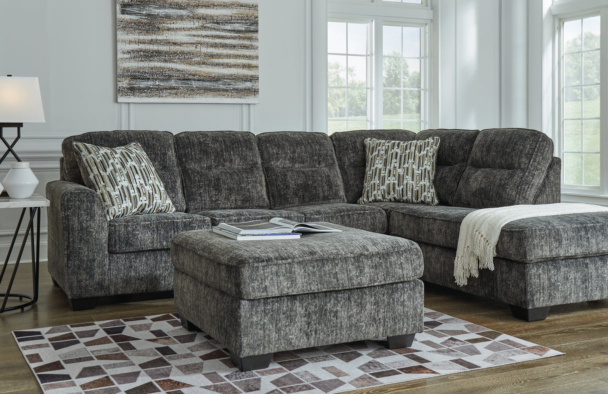 Lonoke 3-Piece Sectional with Ottoman (Right-Arm Facing Corner Chaise, Left-Arm Facing Sofa, Oversized Accent Ottoman)