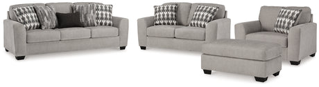 Avenal Park 4-Piece Sofa, Loveseat, Chair and Ottoman (Sofa, Loveseat, Oversized Chair, Ottoman)