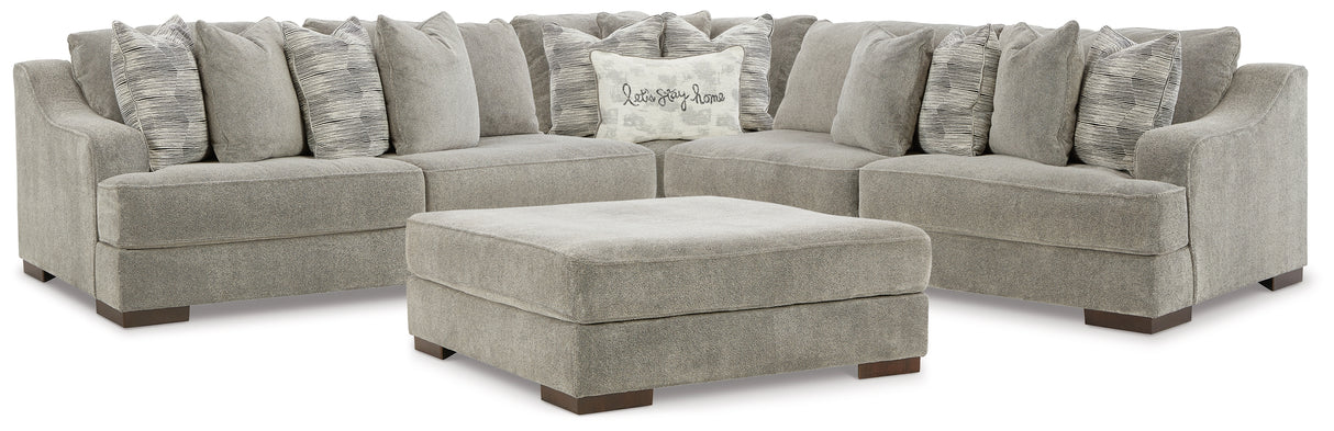 Bayless 4-Piece Sectional with Ottoman (Left-Arm Facing Sofa, Right-Arm Facing Sofa, Wedge, Oversized Accent Ottoman)