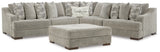 Bayless 4-Piece Sectional with Ottoman (Left-Arm Facing Sofa, Right-Arm Facing Sofa, Wedge, Oversized Accent Ottoman)