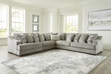 Bayless 4-Piece Sectional with Ottoman (Left-Arm Facing Sofa, Right-Arm Facing Sofa, Wedge, Oversized Accent Ottoman)