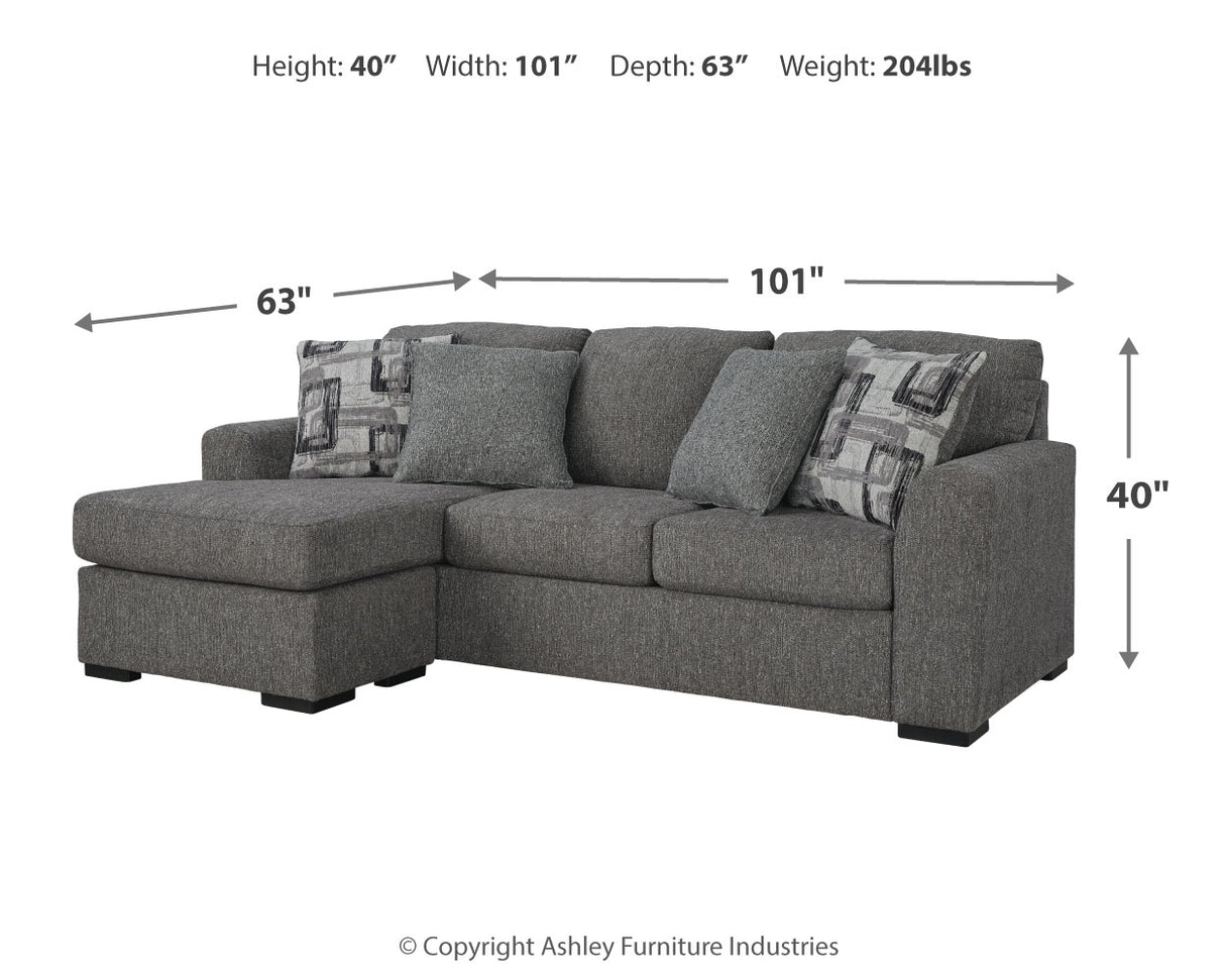 Gardiner 2-Piece Sofa Chaise with Ottoman (Sofa Chaise, Ottoman)