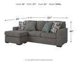 Gardiner 2-Piece Sofa Chaise with Ottoman (Sofa Chaise, Ottoman)