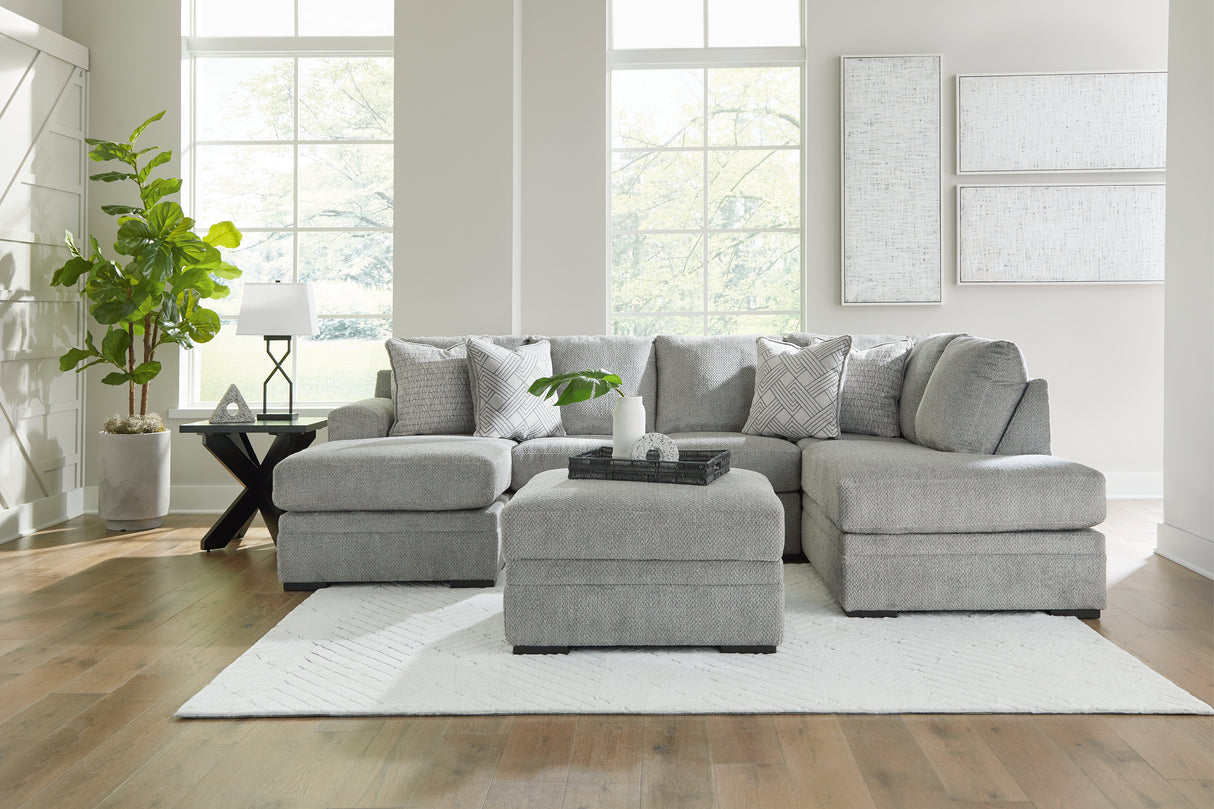 Casselbury 3-Piece Sectional with Ottoman (Left-Arm Facing Sofa Chaise, Right-Arm Facing Corner Chaise, Ottoman With Storage)