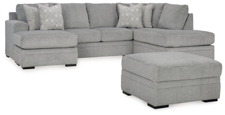 Casselbury 3-Piece Sectional with Ottoman (Left-Arm Facing Sofa Chaise, Right-Arm Facing Corner Chaise, Ottoman With Storage)