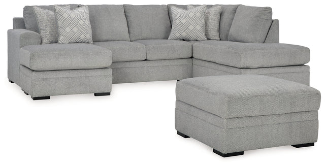 Casselbury 3-Piece Sectional with Ottoman (Left-Arm Facing Sofa Chaise, Right-Arm Facing Corner Chaise, Ottoman With Storage)