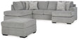 Casselbury 3-Piece Sectional with Ottoman (Right-Arm Facing Sofa Chaise, Left-Arm Facing Corner Chaise, Ottoman With Storage)