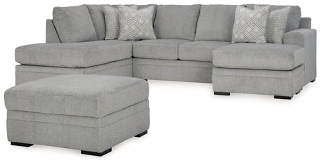 Casselbury 3-Piece Sectional with Ottoman (Right-Arm Facing Sofa Chaise, Left-Arm Facing Corner Chaise, Ottoman With Storage)