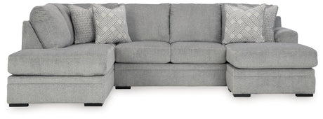 Casselbury 3-Piece Sectional with Ottoman (Right-Arm Facing Sofa Chaise, Left-Arm Facing Corner Chaise, Ottoman With Storage)