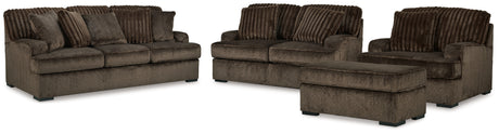 Aylesworth 4-Piece Sofa, Loveseat, Chair and Ottoman (Sofa, Loveseat, Oversized Chair, Ottoman)