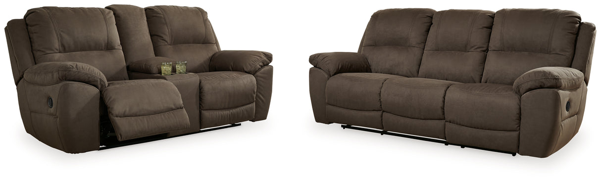 Next-Gen Gaucho 2-Piece Sofa and Loveseat (Reclining Sofa, Reclining Loveseat with Console)