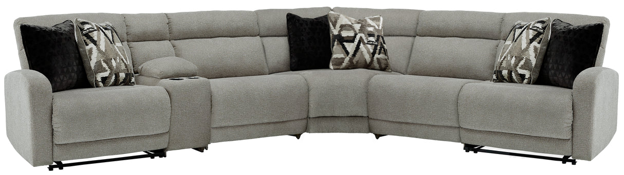 Colleyville 5-Piece Power Reclining Sectional (Configuration: 6-Piece (Colleyville Armless Chair, Colleyville Armless Chair, Colleyville Console with Storage, Colleyville Left-Arm Facing Power Recliner, Colleyville Right-Arm Facing Power Recliner, Colleyville Wedge))