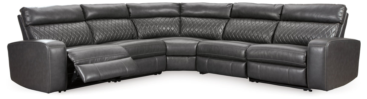 Samperstone 6-Piece Power Reclining Sectional (Configuration: 5-Piece (Samperstone Armless Recliner, Samperstone Armless Chair, Samperstone Left-Arm Facing Power Recliner, Samperstone Right-Arm Facing Power Recliner, Samperstone Wedge))