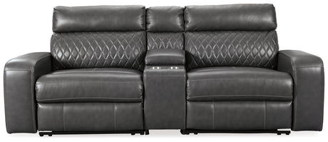 Samperstone 3-Piece Power Reclining Sectional Loveseat (Configuration: 3-Piece (Samperstone Console with Storage, Samperstone Left-Arm Facing Power Recliner, Samperstone Right-Arm Facing Power Recliner))