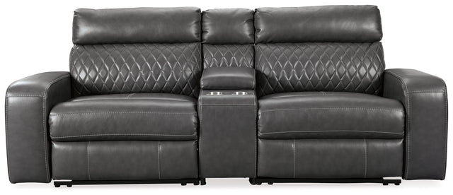 Samperstone 3-Piece Power Reclining Sectional Loveseat (Configuration: 3-Piece (Samperstone Console with Storage, Samperstone Left-Arm Facing Power Recliner, Samperstone Right-Arm Facing Power Recliner))