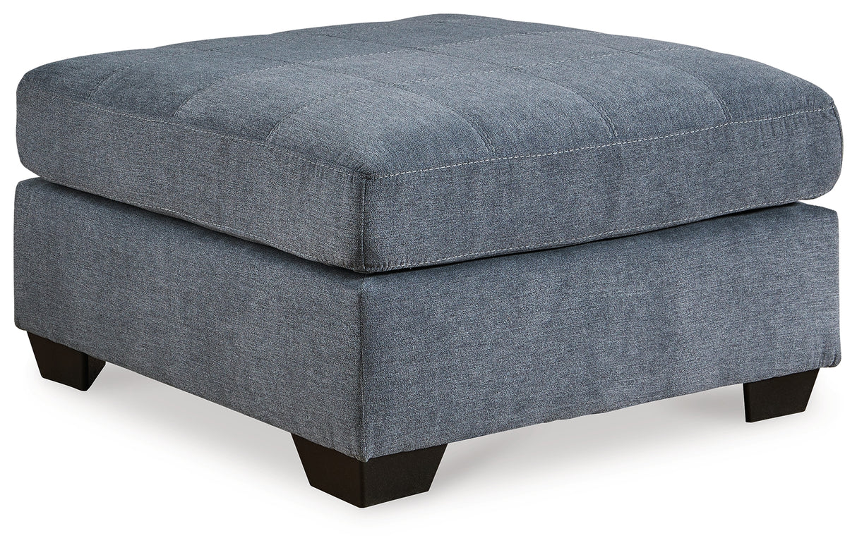 Marleton Oversized Accent Ottoman (Color: Denim)