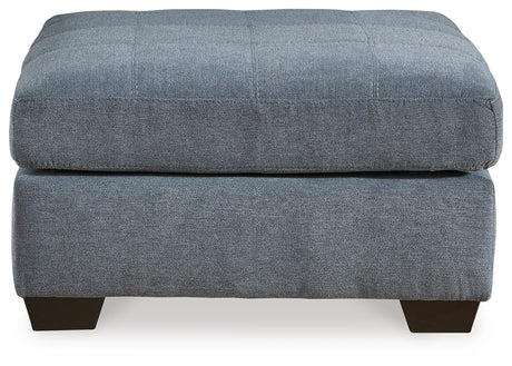 Marleton Oversized Accent Ottoman (Color: Denim)