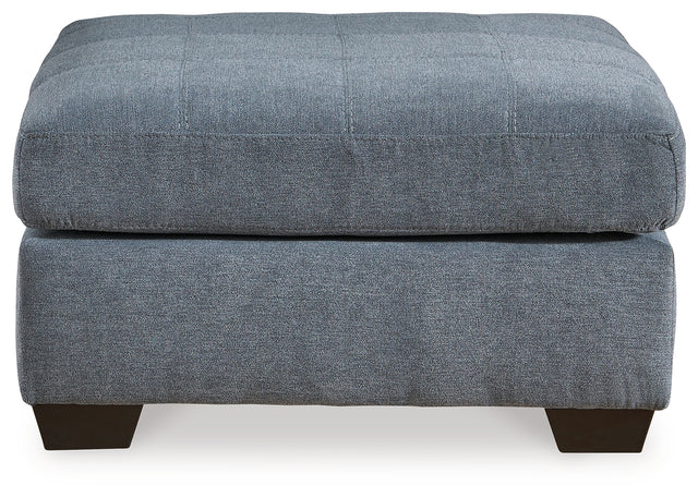Marleton Oversized Accent Ottoman (Color: Denim)