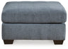 Marleton Oversized Accent Ottoman (Color: Denim)