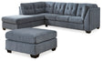 Marleton 3-Piece Sectional with Ottoman (Left-Arm Facing Corner Chaise, Right-Arm Facing Sofa, Oversized Accent Ottoman)