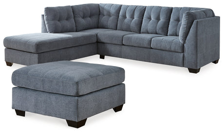 Marleton 3-Piece Sectional with Ottoman (Left-Arm Facing Corner Chaise, Right-Arm Facing Sofa, Oversized Accent Ottoman)