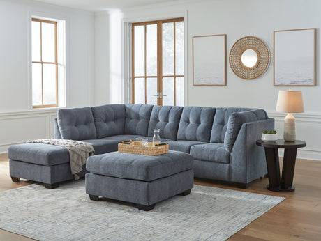 Marleton 3-Piece Sectional with Ottoman (Left-Arm Facing Corner Chaise, Right-Arm Facing Sofa, Oversized Accent Ottoman)