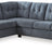 Marleton 2-Piece Sleeper Sectional with Chaise (Color: Denim, Sectional Orientation: Left Arm Facing)