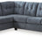 Marleton 2-Piece Sectional with Chaise (Color: Denim, Sectional Orientation: Left Arm Facing)
