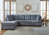 Marleton 2-Piece Sectional with Chaise (Color: Denim, Sectional Orientation: Left Arm Facing)