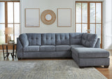 Marleton 2-Piece Sectional with Chaise (Color: Denim, Sectional Orientation: Right Arm Facing)