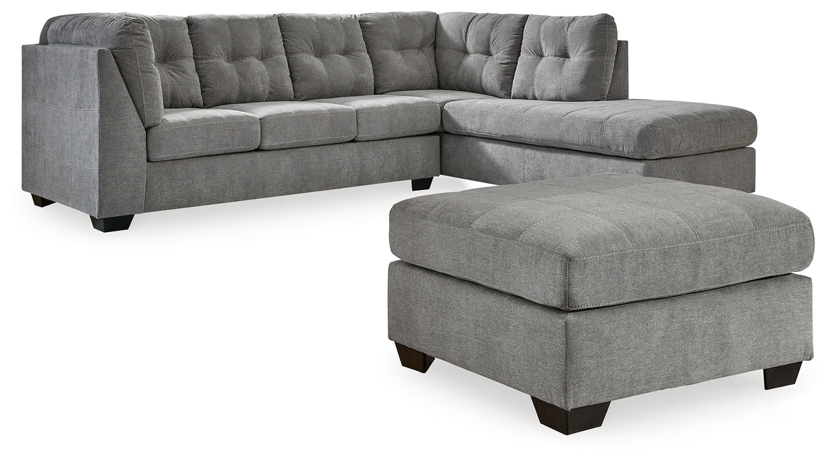 Marleton 3-Piece Sleeper Sectional with Ottoman (Right-Arm Facing Corner Chaise, Left-Arm Facing Full Sofa Sleeper, Oversized Accent Ottoman)