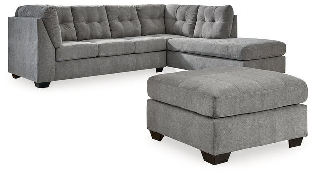 Marleton 3-Piece Sleeper Sectional with Ottoman (Right-Arm Facing Corner Chaise, Left-Arm Facing Full Sofa Sleeper, Oversized Accent Ottoman)