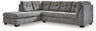 Marleton 2-Piece Sleeper Sectional with Chaise (Color: Gray, Sectional Orientation: Left Arm Facing)