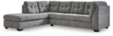 Marleton 3-Piece Sleeper Sectional with Ottoman (Left-Arm Facing Corner Chaise, Right-Arm Facing Full Sofa Sleeper, Oversized Accent Ottoman)