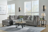 Marleton 2-Piece Sectional with Chaise (Color: Gray, Sectional Orientation: Left Arm Facing)