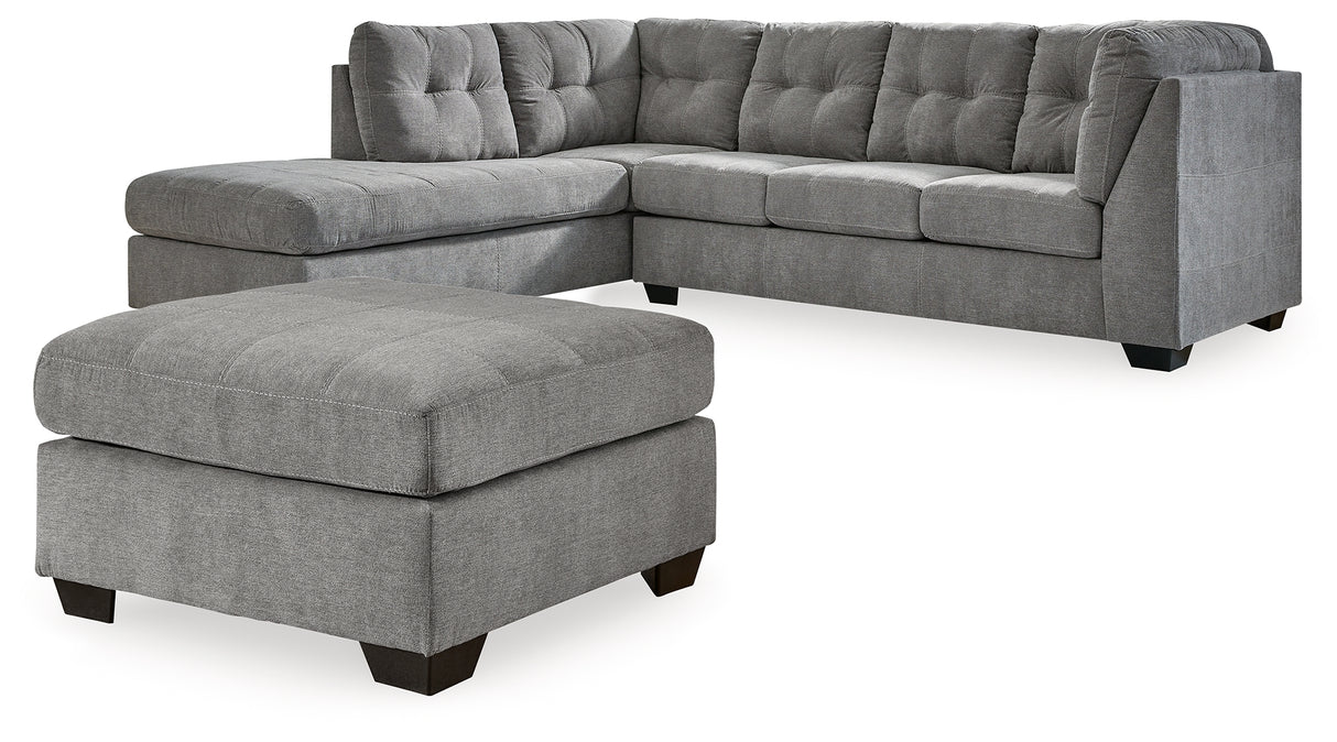 Marleton 3-Piece Sleeper Sectional with Ottoman (Left-Arm Facing Corner Chaise, Right-Arm Facing Full Sofa Sleeper, Oversized Accent Ottoman)
