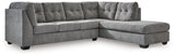 Marleton 2-Piece Sectional with Chaise (Color: Gray, Sectional Orientation: Right Arm Facing)