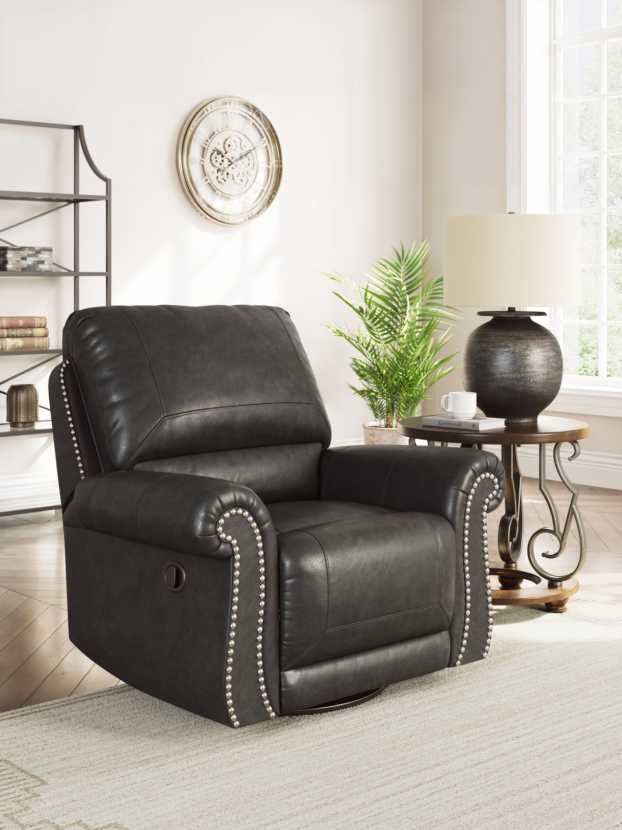 Chasemore Swivel Glider Recliner (Color: Granite)
