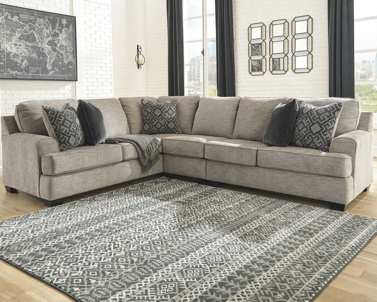 Bovarian 4-Piece Sectional with Ottoman (Ottoman, Armless Chair, Left-Arm Facing Sofa with Corner Wedge, Right-Arm Facing Loveseat)