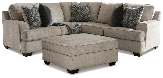 Bovarian 3-Piece Sectional with Ottoman (Ottoman, Left-Arm Facing Sofa with Corner Wedge, Right-Arm Facing Loveseat)