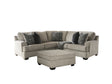 Bovarian 3-Piece Sectional with Ottoman (Ottoman, Right-Arm Facing Sofa with Corner Wedge, Left-Arm Facing Loveseat)