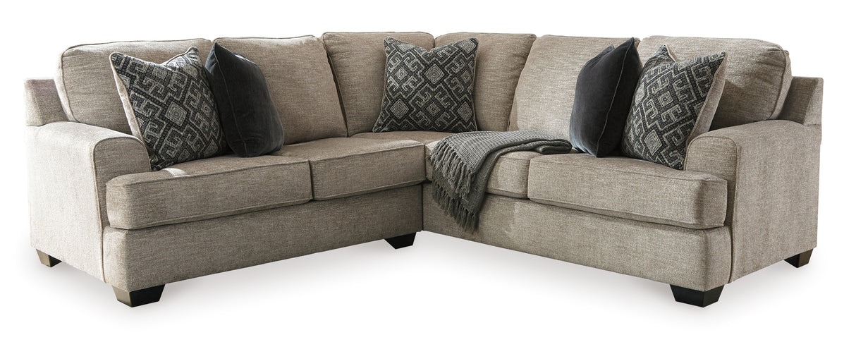 Bovarian 3-Piece Sectional with Ottoman (Ottoman, Right-Arm Facing Sofa with Corner Wedge, Left-Arm Facing Loveseat)