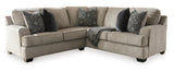 Bovarian 3-Piece Sectional with Ottoman (Ottoman, Right-Arm Facing Sofa with Corner Wedge, Left-Arm Facing Loveseat)