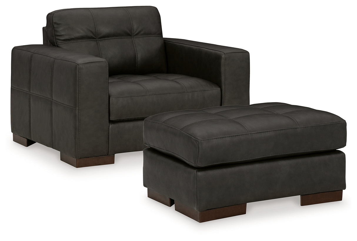 Luigi 2-Piece Chair and Ottoman (Oversized Chair, Ottoman)