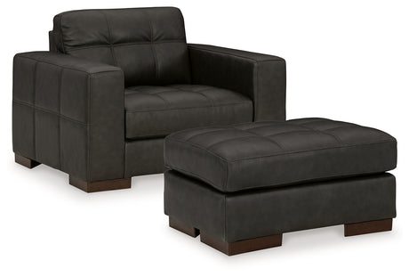 Luigi 2-Piece Chair and Ottoman (Oversized Chair, Ottoman)