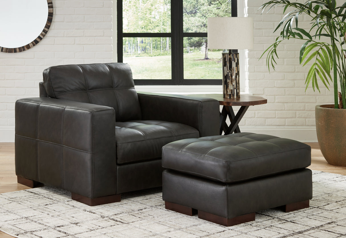 Luigi 4-Piece Sofa, Loveseat, Chair and Ottoman (Sofa, Loveseat, Oversized Chair, Ottoman)