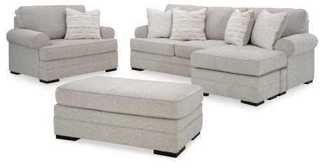Eastonbridge 3-Piece Sofa Chaise, Chair, and Ottoman (Sofa Chaise, Oversized Chair, Ottoman)