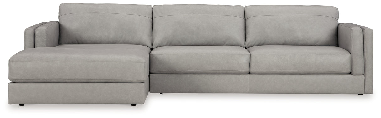 Amiata 3-Piece Sectional with Ottoman (Left-Arm Facing Corner Chaise, Right-Arm Facing Sofa, Oversized Accent Ottoman)