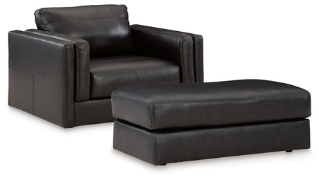 Amiata 2-Piece Chair and Ottoman (Oversized Chair, Ottoman)